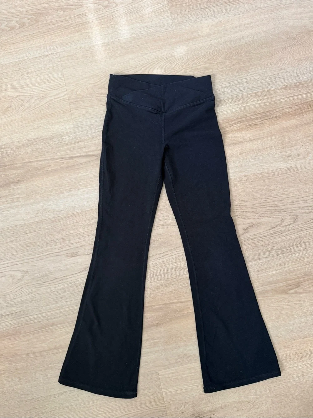 Kids Black Flared Yoga Pants